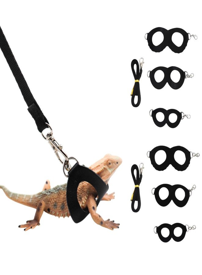 MHLLGN 6 Pack Bearded Dragon Leash and Harness Set, Bearded Dragon Accessories, Leash and Harness Set for Gecko, Other Small Animals - Image 1